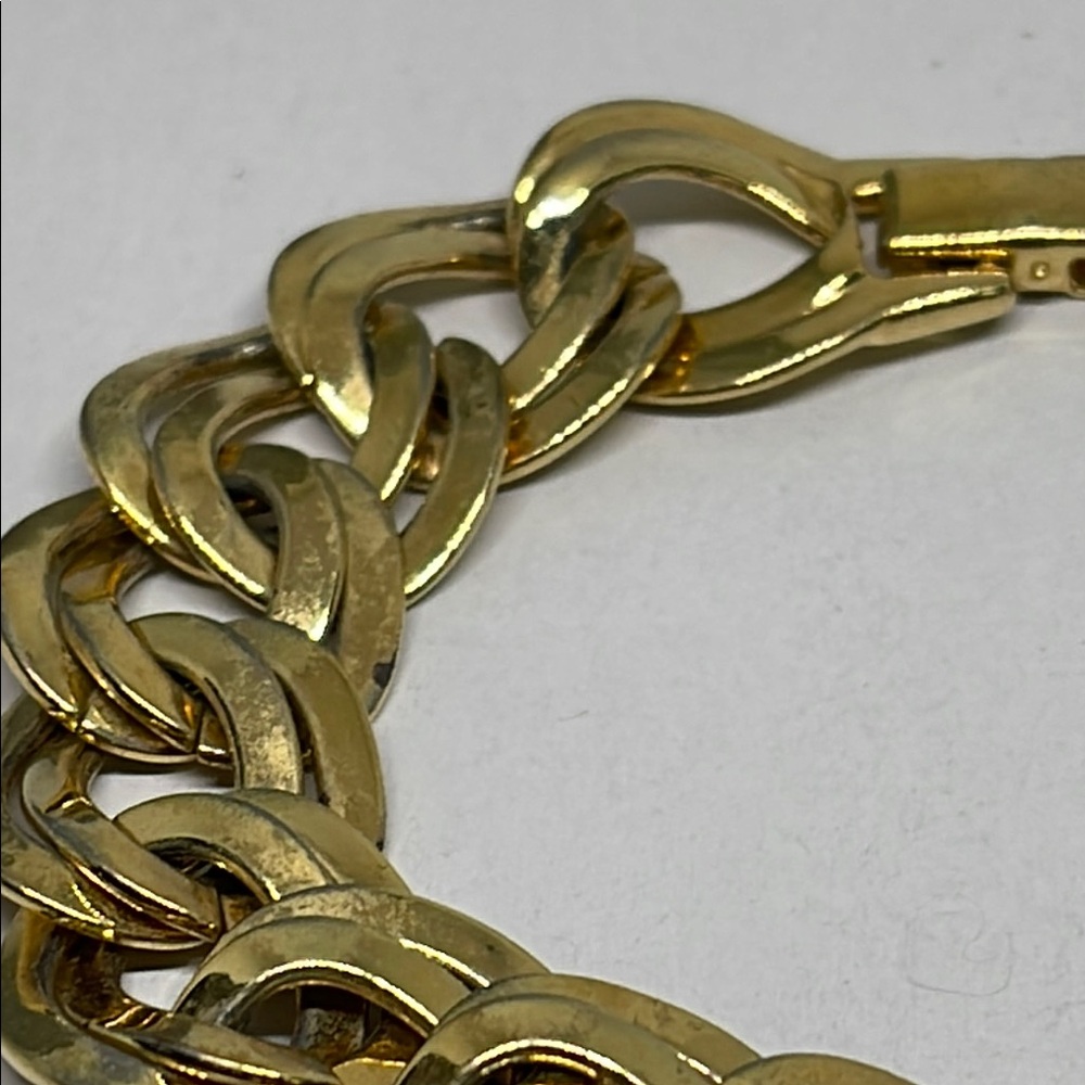 Vintage Chunky Gold Chain Bracelet - Picture 5 of 13